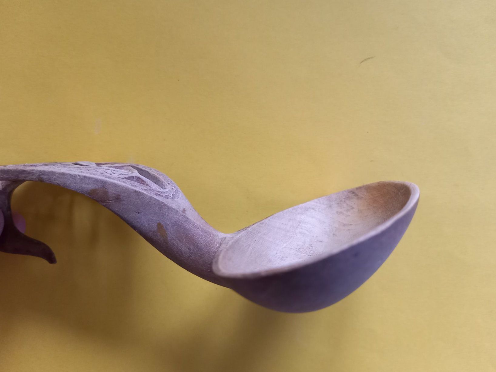 Cucchiai: Cuillère à crème ancienne en bois - Fleurs – Usato da Rossens FR venduto da Souris1 8
