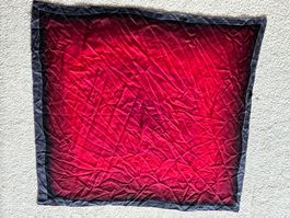 Roter Seidenschal, Foulard 86x84cm