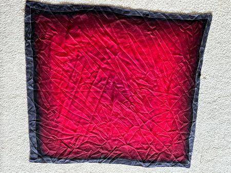 Roter Seidenschal, Foulard 86x84cm