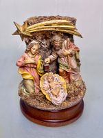 italienische Weihnachtsspieluhr/Weihnachtskrippe handbemalt