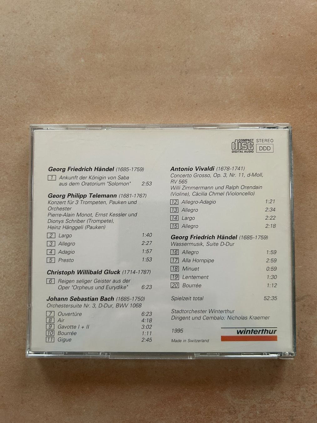 CD: Bach, Vivaldi, Händel, Telemann – Usato da Wiggiswil venduto da Cwi0 1
