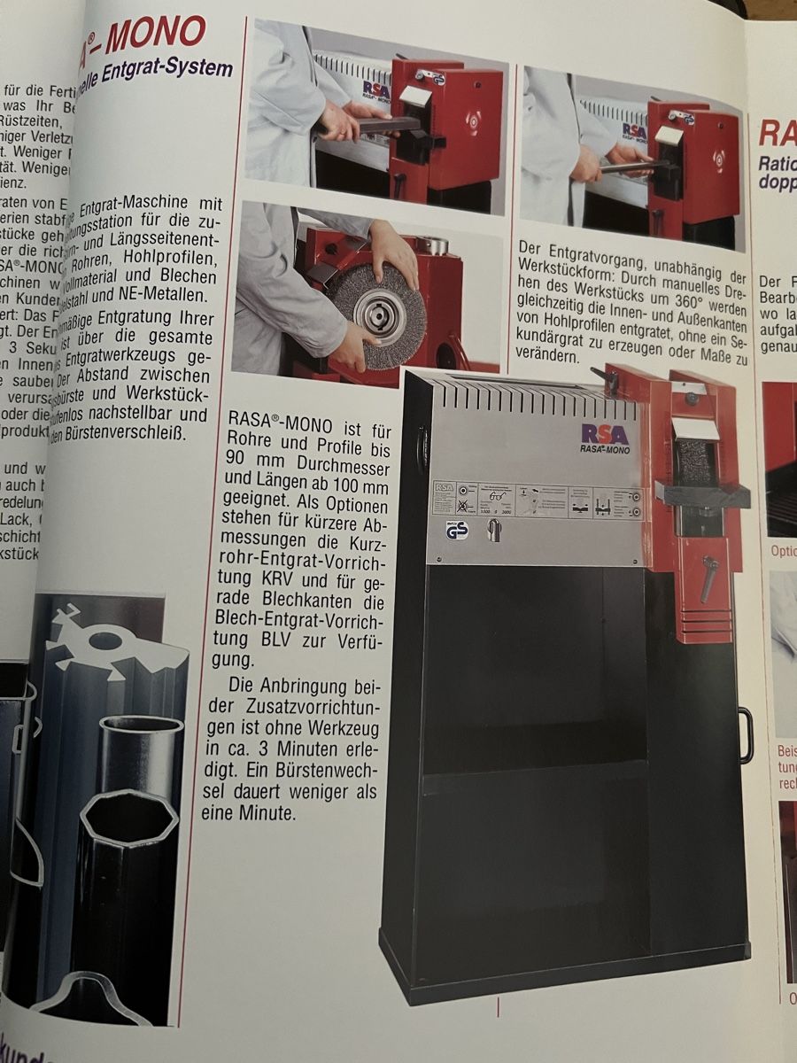 Tutte le macchine: Bürstentgratmaschine RSA RASA Mono – Usato da Hünenberg venduto da Abtech 3