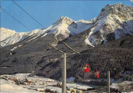Scuol Schuls GR // 1964 Gondelbahn Motta Naluns // Winter