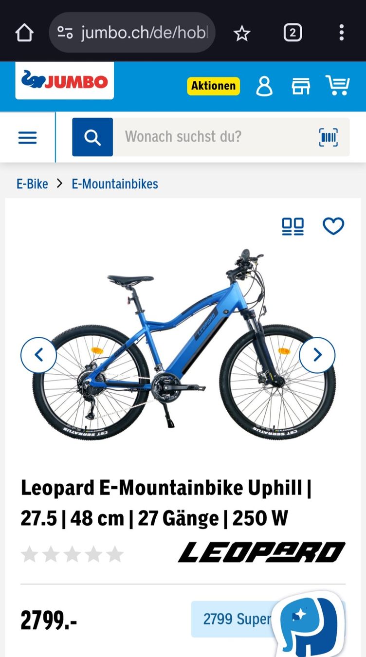 Leopard Biciclette: E-Mountainbike Leopard  Uphill Neu – Nuovo e nell'imballaggio originale da Winterthur venduto da Automat.Welt.24