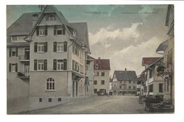 Pfäffikon (ZH) Hochstrasse - Neue Post - Hand col. - 1919
