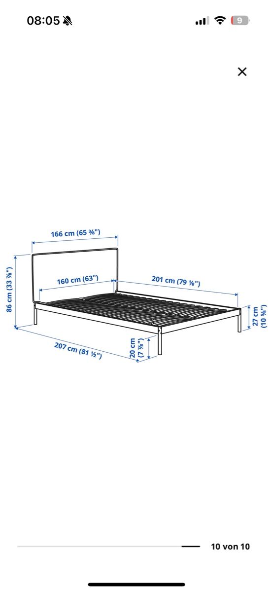Ikea Betten: IKEA Bett Kleppstad und Matratze von IKEA. – Gebraucht aus Dulliken von wma1 3