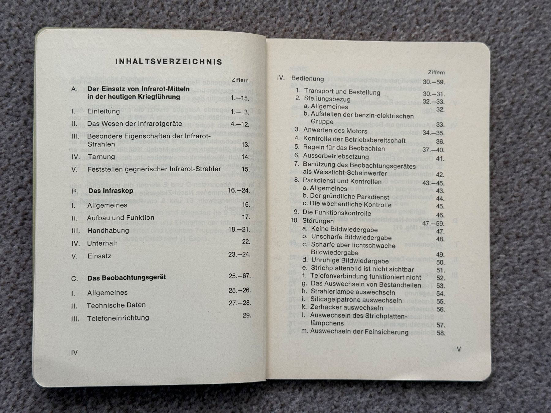 Libri: Reglement: Die Infrarotgeräte - Schweizer Armee – Usato da Brütten venduto da Hst1 1