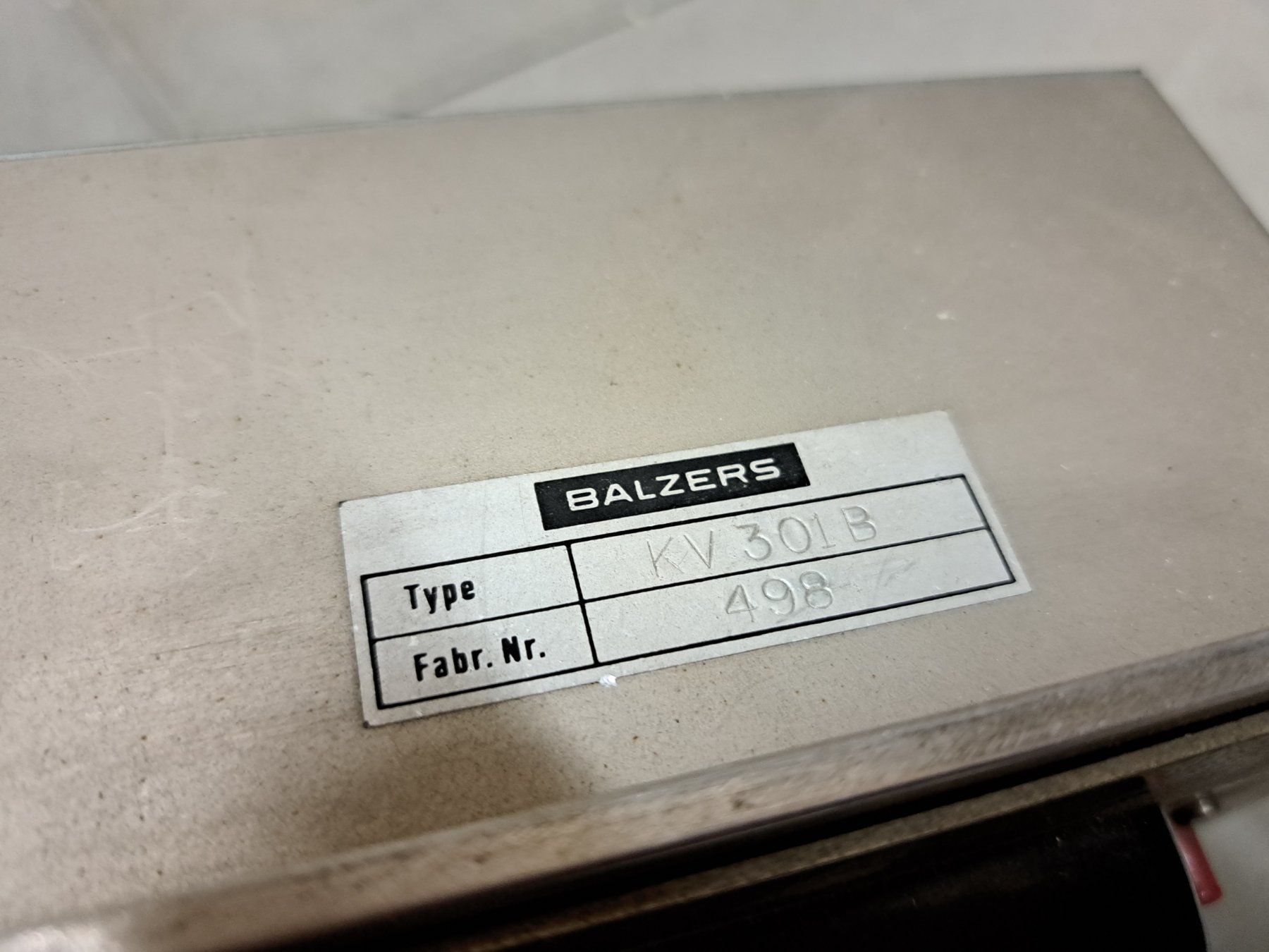 Misurare: Balzers KV301B Messgerät – Usato da Basel venduto da Selaseth 1