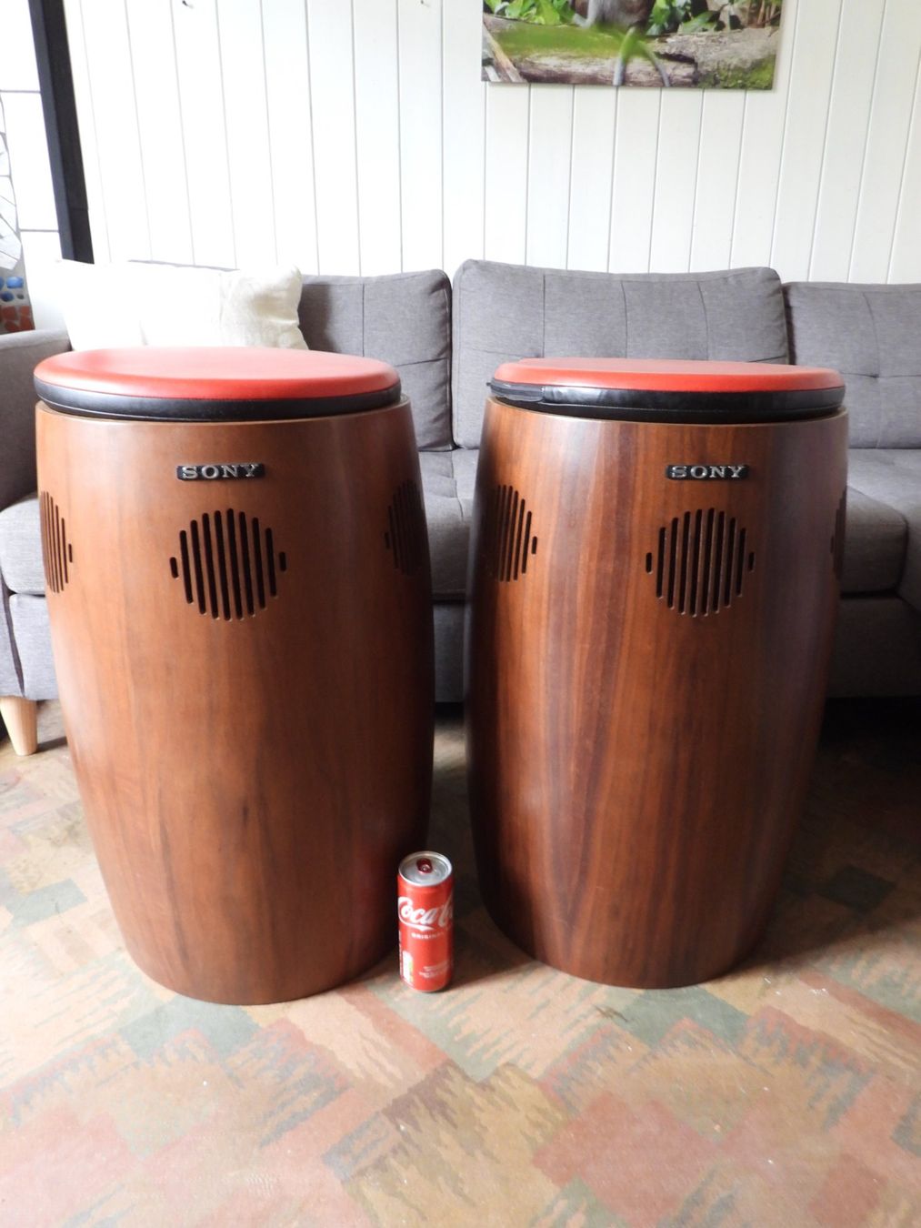 Sony Casse acustiche: Sony SS-9500 Bongo/Conga Lautsprecher/Design Hocker 70's – Usato da Tavannes venduto da jimananas 1