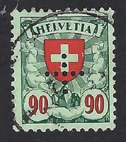 Timbre administratif avec croix No 14, oblitéré / #3