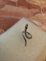 Schöner, silberfarbener, verstellbarer Schlangenring,2x4.2cm