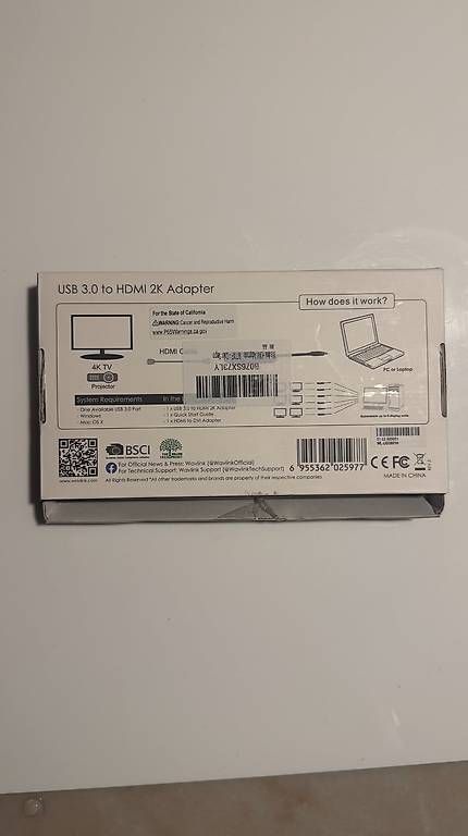 Adattatori: Adaptateur WAVLINK USB 3.0 vers HDMI 4K Multi-Écran – Usato da Zug venduto da Inthelux 2