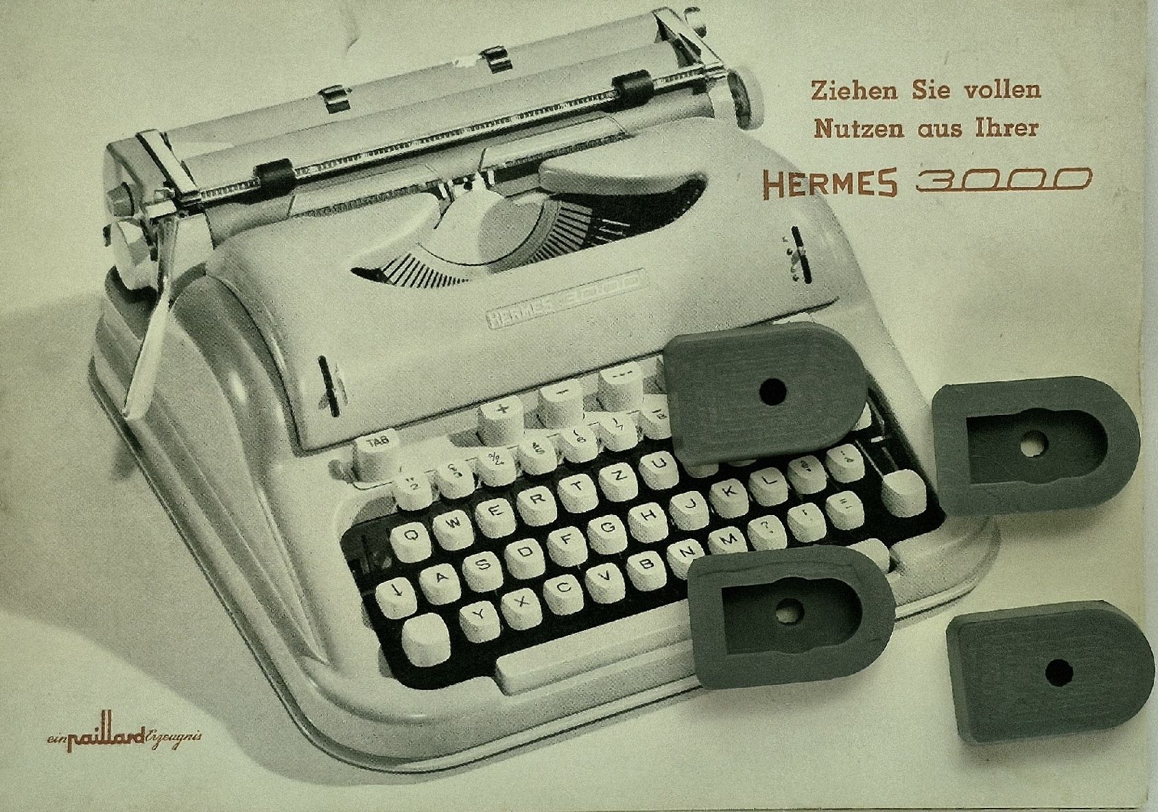 Schreibmaschinen: Gummifüsse für Hermes 3000 – Neu (gemäss Beschreibung) aus Schlieren von VintageType