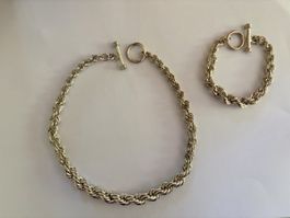 Massives Vintage Silber-Set 925 – Kette & Armband