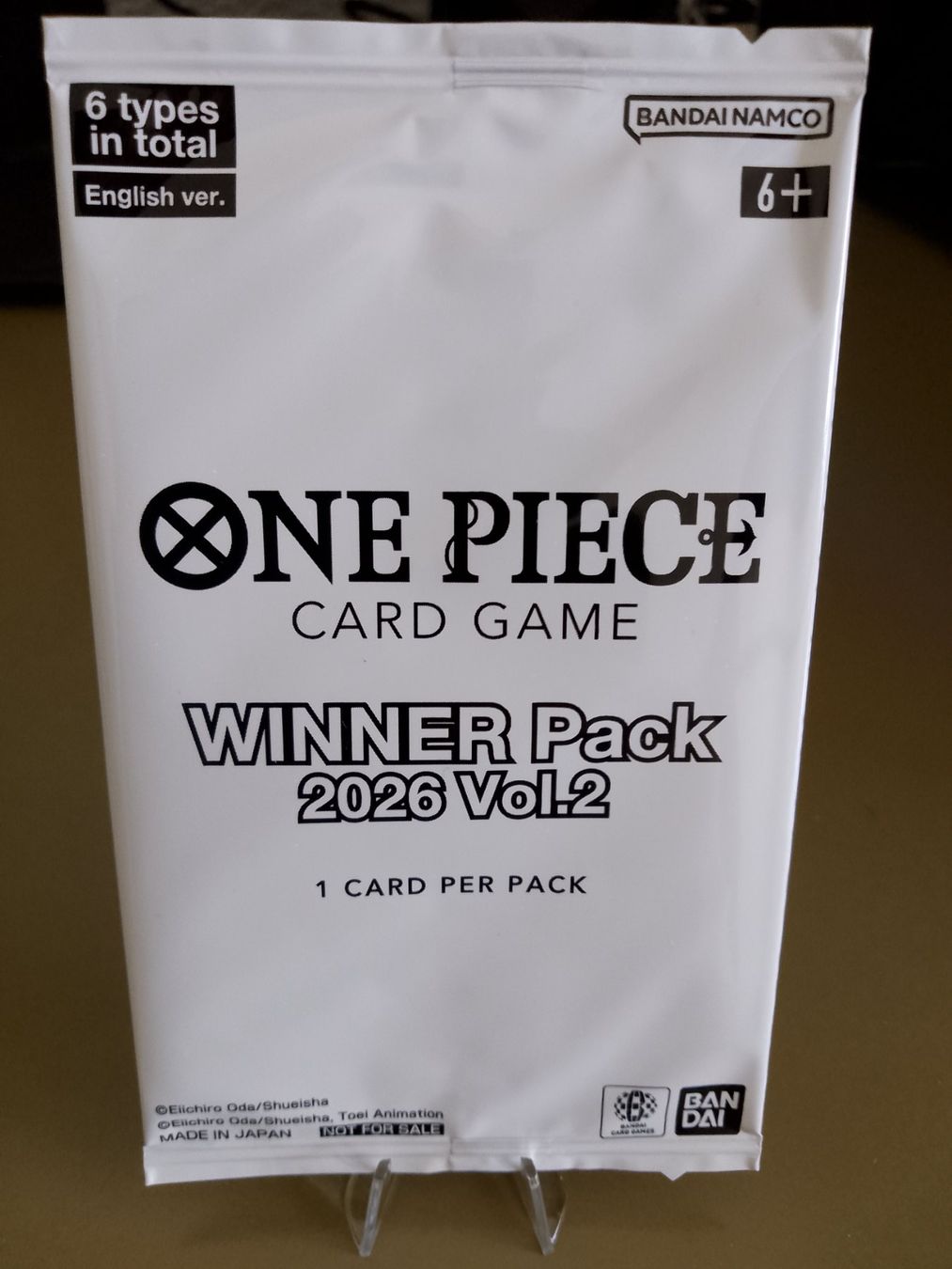Bandai Sammelbilder & Trading cards: One Piece 1x Winner Pack 2026 Volume 2 Englisch – Neu und originalverpackt aus Jona von Stack
