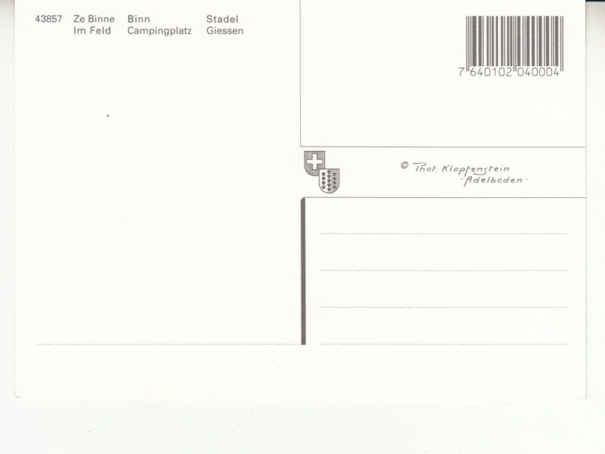 Cartes postales: Binntal ca. 1995 – D'occasion à Bürglen TG par StampGraf 1