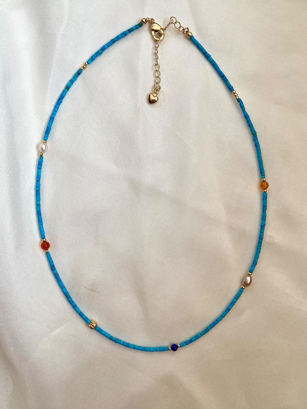 Catenine: Türkis Süsswasserperlen Kette /echte – Nuovo e nell'imballaggio originale da Sarnen venduto da Yingsperlen3
