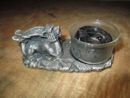 Figur Drache Kerzenlicht Zinn