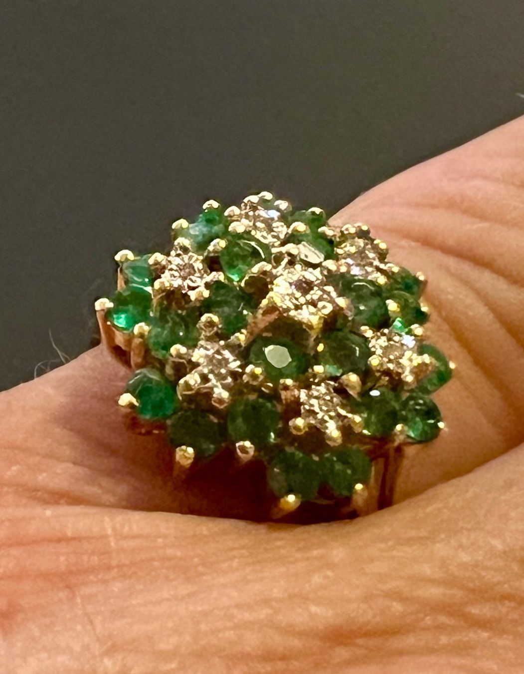 Anelli: Gold-Ring 18K mit Smaragden und Diamanten – Usato da Chur venduto da Penting1935 9