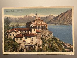 Alte Ansichtskarte: Madonna del Sasso, Locarno am See