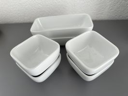 6x Schälchen, Servierschalen, Dipschalen, Weiss, Top!