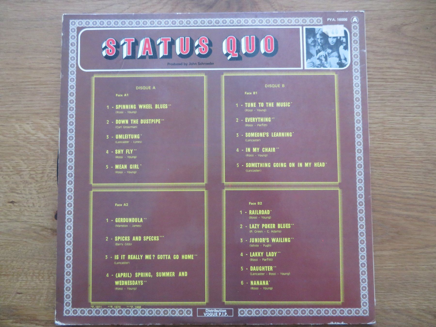 Schallplatten: STATUS QUO LE DOUBLE DISQUE D OR DE 2LP – Gebraucht aus Zürich von max_cp5f 1