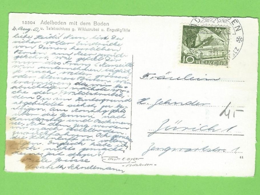 Cartoline postali: Adelboden mit dem Boden – Usato da Zürich venduto da t24_de 1