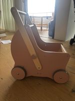 Puppenwagen Holz rosa neuwertig