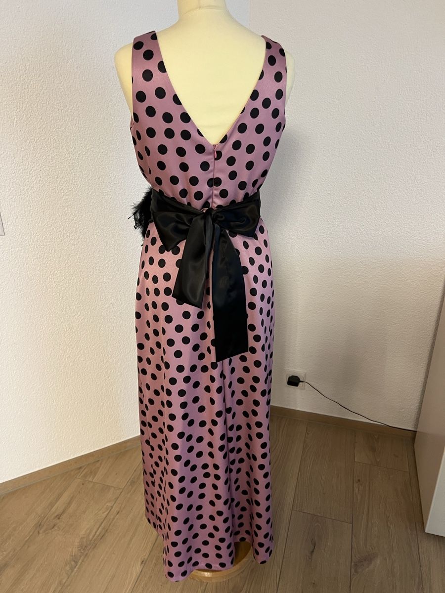 Vestiti: Wunderschönes Abendkleid, Gr.38, Rosa mit schwarzen Punkten. – Usato da Luzern venduto da suhamadlun 5