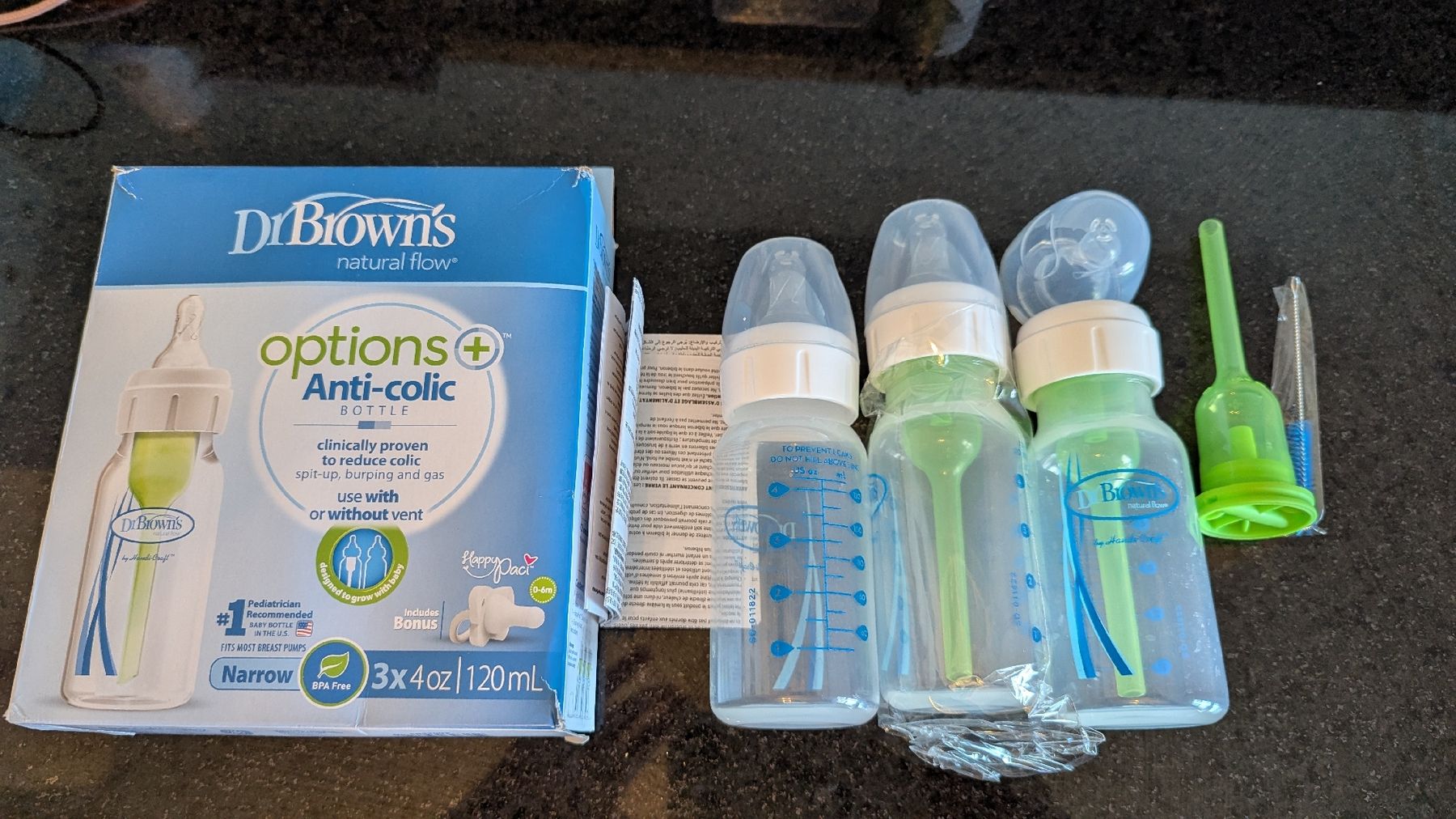 Repas pour bébés: NEW Dr Brown's Anti-colic bottles 3 pack – Neuf (Voir description) à Schwerzenbach par ndg_6lnd 3
