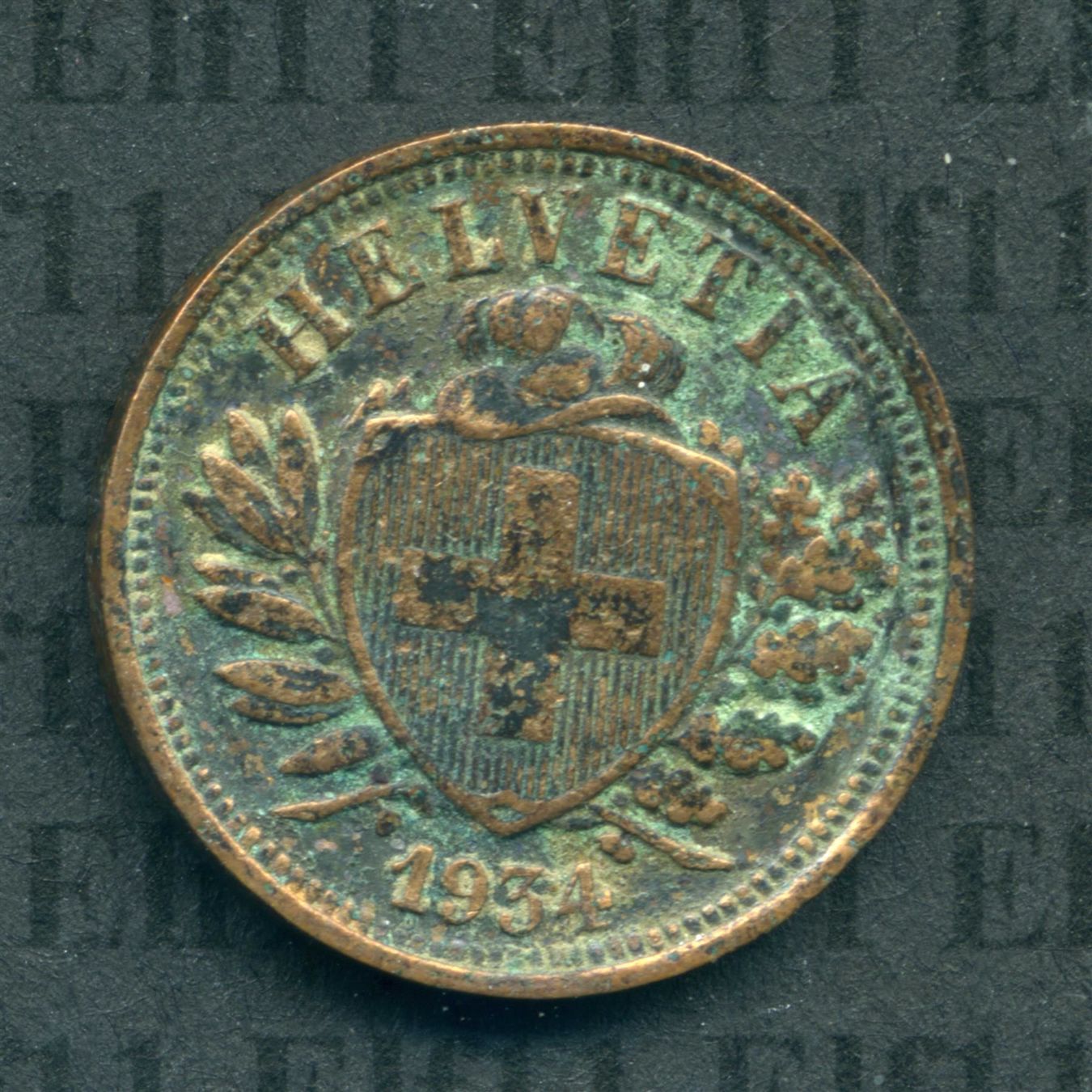 Tutti le monete: CHF___0.02 1934 ss-vz 2 Rappen – Usato da Widnau venduto da Elf11