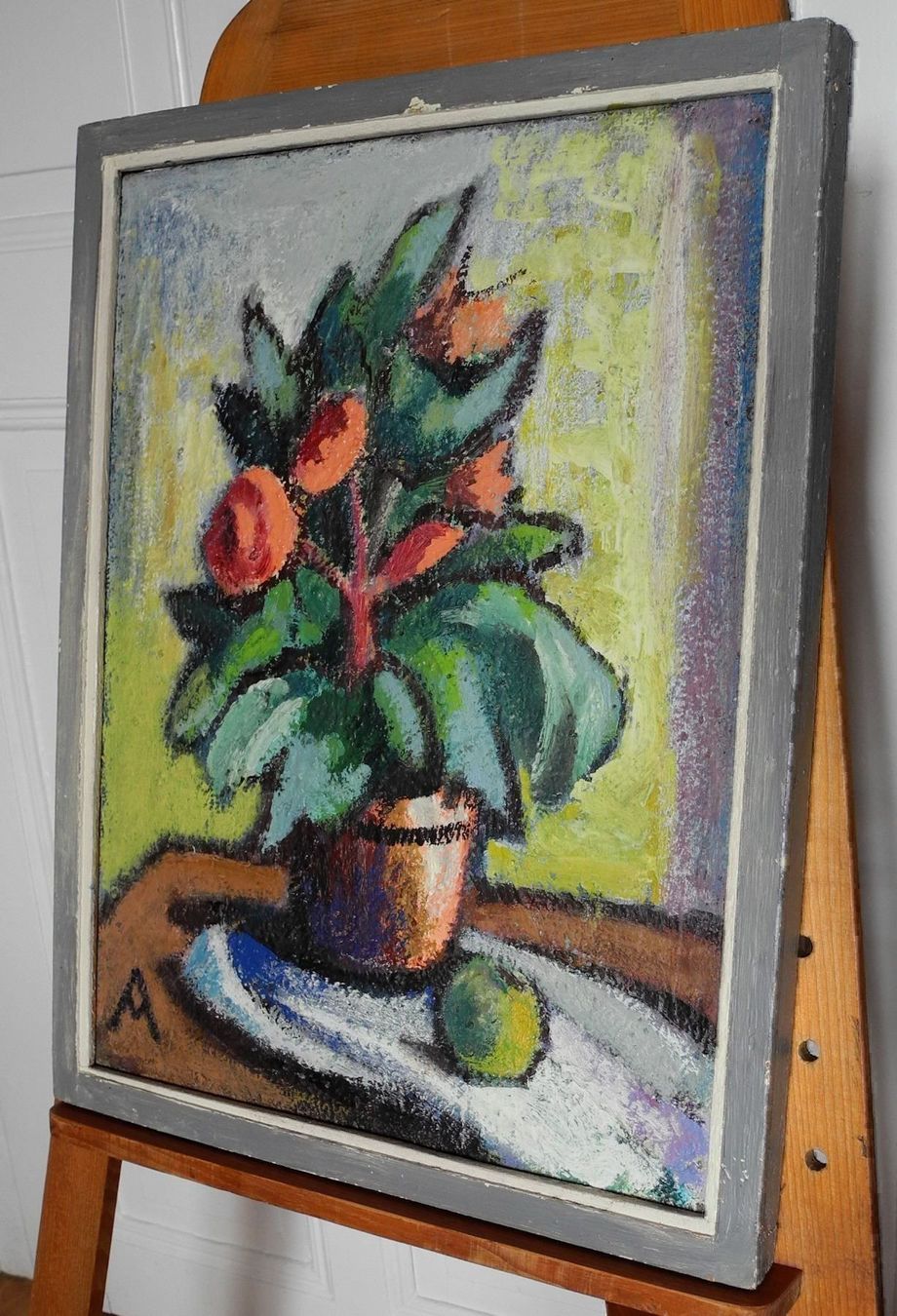 Dipinti: MATHYS Adolf 1889-1993 expr. Stilleben Begonien – Usato da Wünnewil-Flamatt venduto da ImposantArt 1