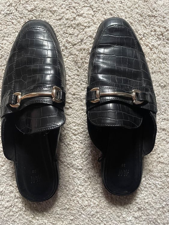 h m loafers gucci ahnlich in schwarz mit schnalle gr. 39 Acheter sur Ricardo