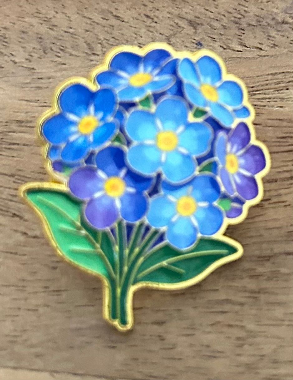 Plaketten & Abzeichen: Pin Blume Vergissmeinnicht – Neu und originalverpackt aus Geneve von vane267
