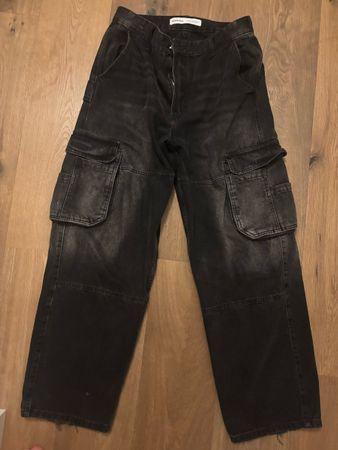 Jeans Cargo Bershka Schwarz 