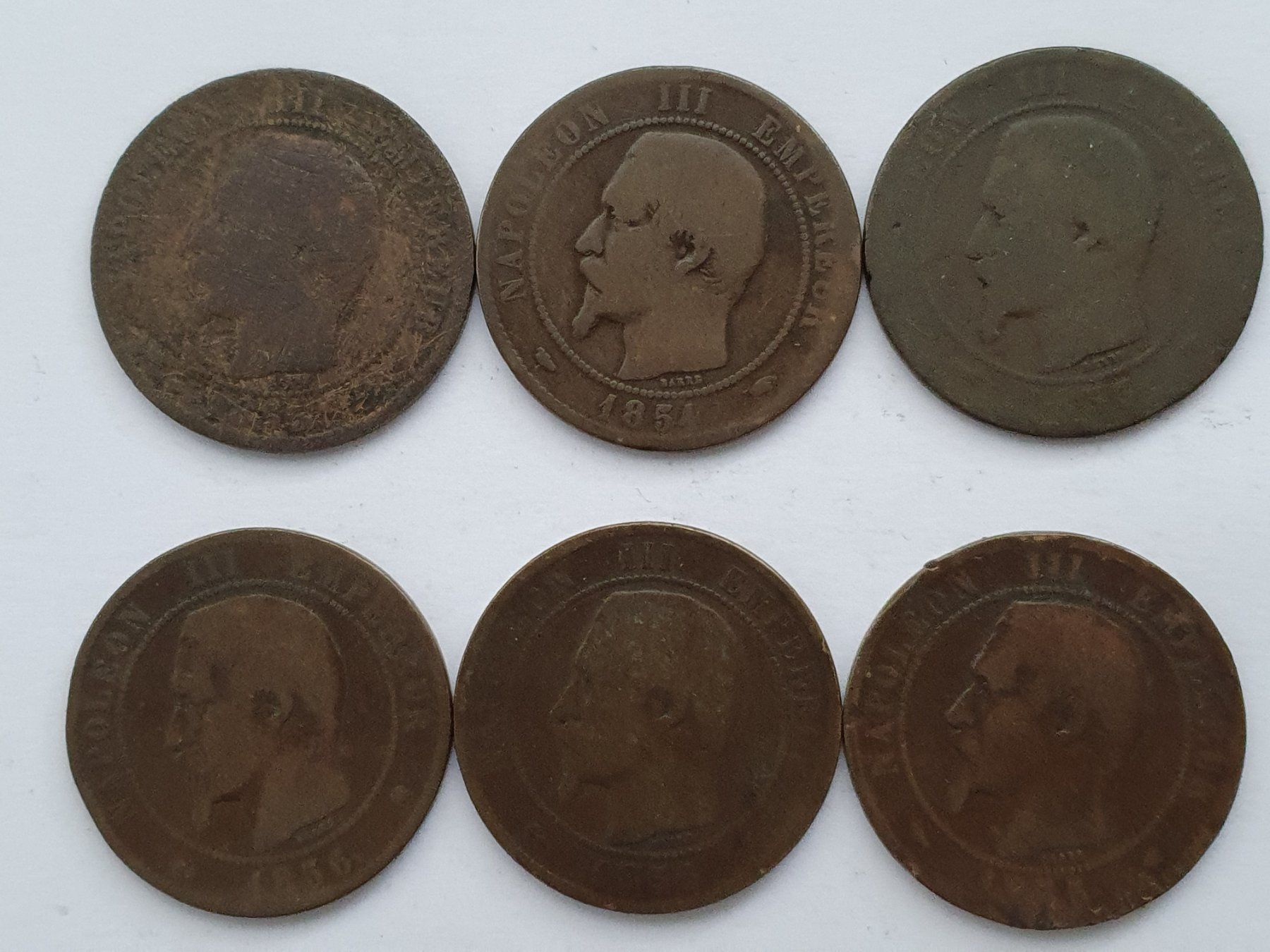 Alle Münzen: 6x 10 Centimes Lot Nr 7 – Gebraucht aus Pravidondaz von LVtik 1