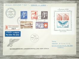 TR78 Enveloppe + Timbre Suisse 1939 Grand Format