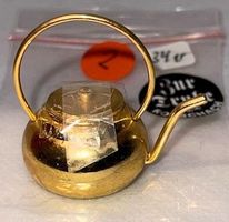 Teekanne mit Deckel zum öffnen Messing Miniatur Nr.2