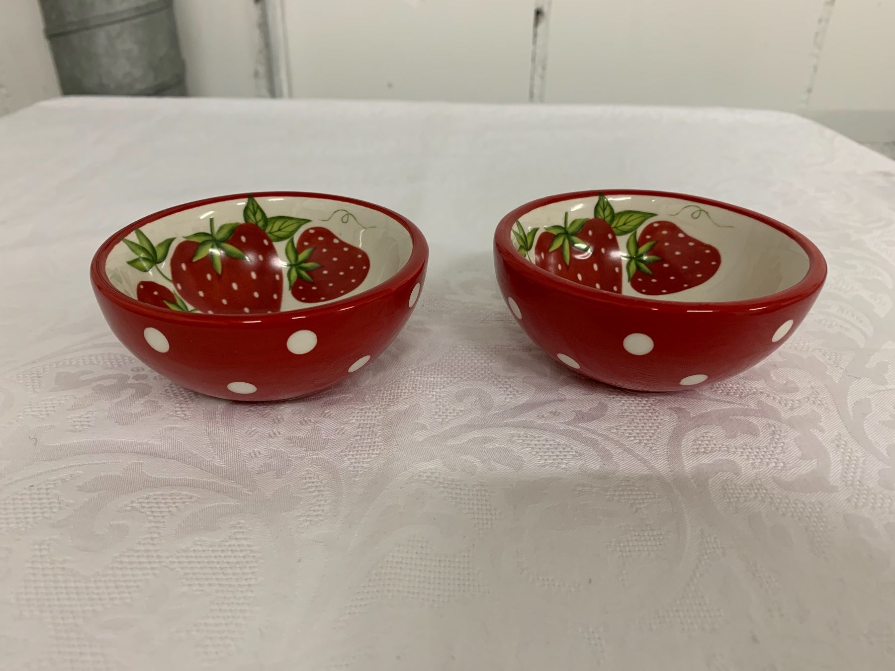 Set di piatti: 2er Set Schälchen mit Erdbeeren – Usato da Adliswil venduto da ninotschka7
