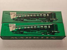 2x Märklin 4038 Leicht Schnellzugwagen