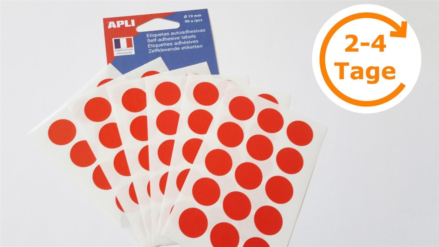 Sticker: Markierungspunkte, rot, 19mm, 90 Stück – Nuovo e nell'imballaggio originale da St. Gallen venduto da cointec