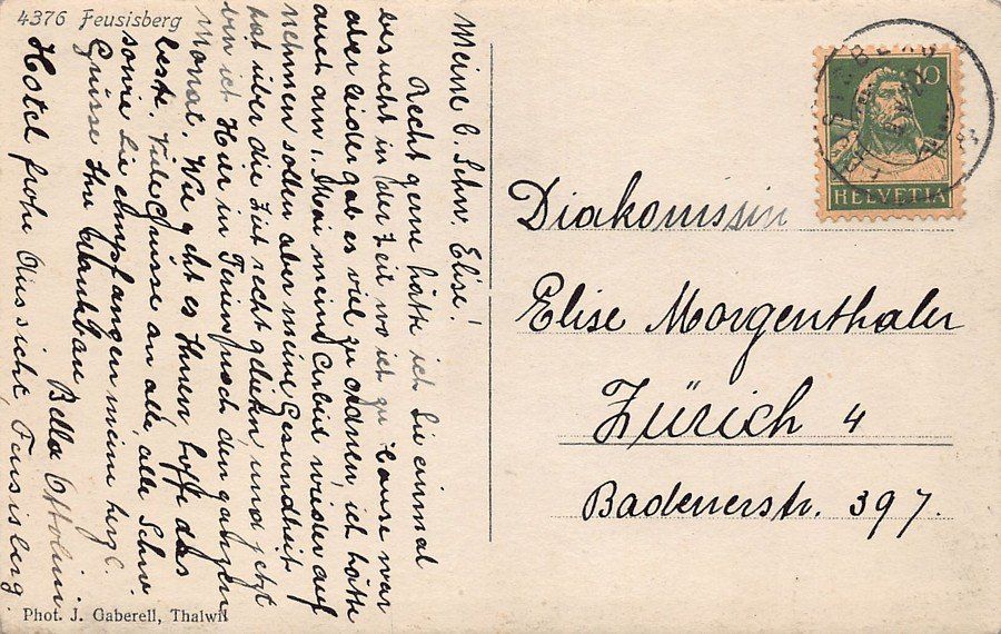 Cartoline postali: Feusisberg, gelaufen 1922 – Usato da Frauenfeld venduto da POML 1