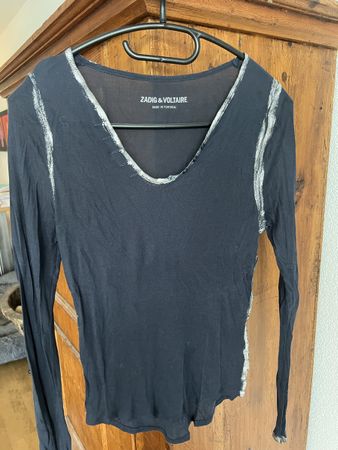 ZADIG & VOLTAIRE Langarmshirt Dunkelblau Grösse M gut erhalt