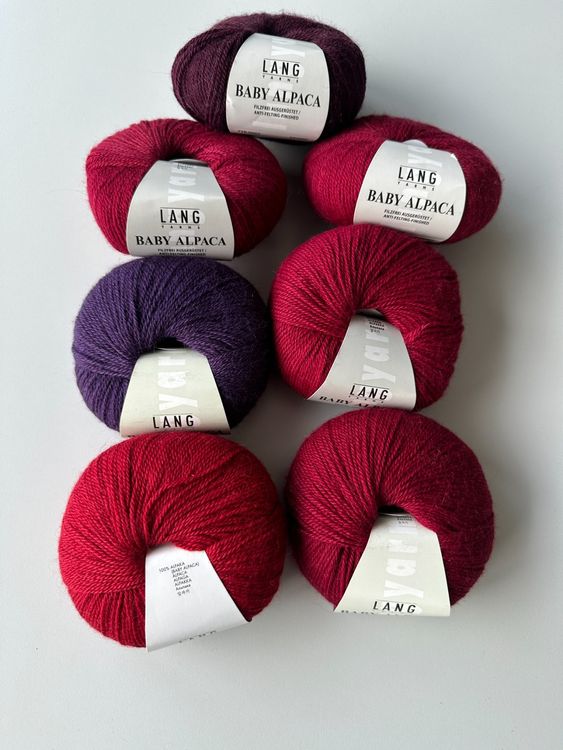 7x Lang Yarns Baby Alpaca - Rot & Lila (Gebraucht) in Zürich für CHF 34 ...