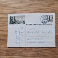 GS Post Karte Glion Lenzburg 1958