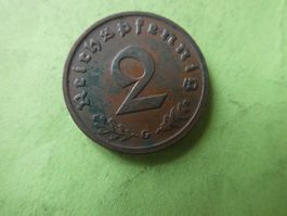 Dt. Reich 1938 G, 2 Reichspfennig
