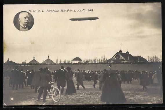 Foto & Poster: München, Zeppelin-Fernfahrt München 19 – Usato da Berlin venduto da bartko-reher
