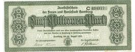 Hamburg 5 Mil.Mark 28.08.1923 VZ-VZ+