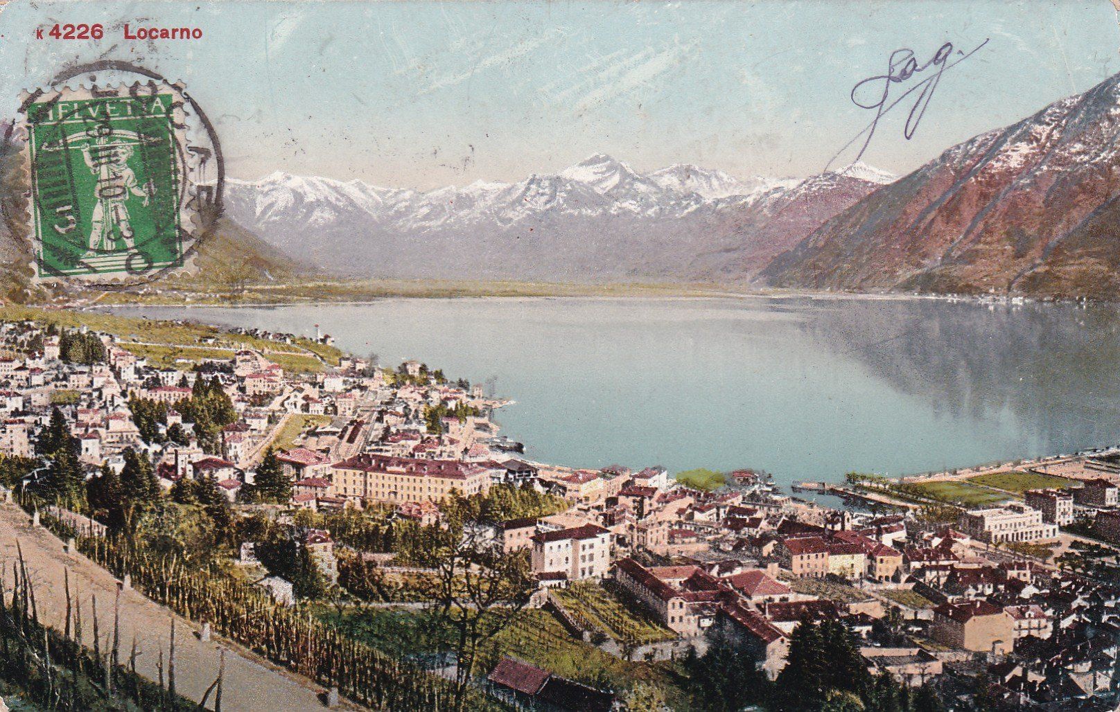 Ansichtskarten: Locarno  1910 – Gebraucht aus Cormoret von Pascalll2001