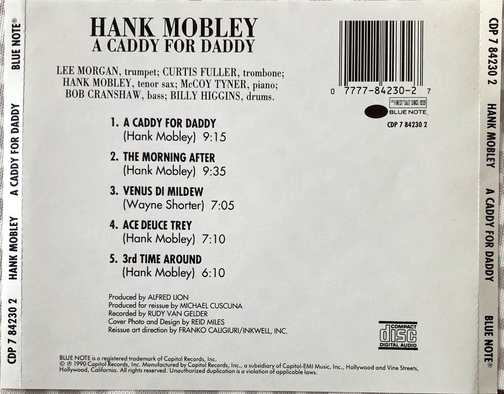 CDs: HANK MOBLEY - A CADDY FOR DADDY – Gebraucht aus Poliez-Pittet von Newtown-Records 1